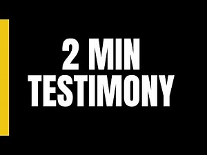 2 Minute Testimony (David Coleman)