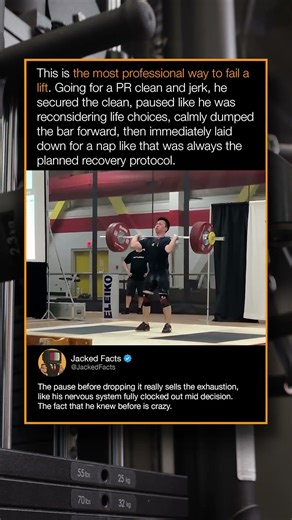 This is the most professional way to fail a lift.