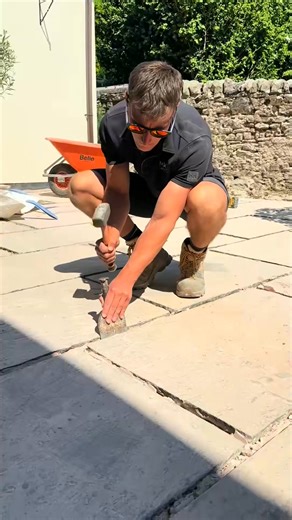 How to re grout your patio! #gardenideas #landscaping #ga... #lamdscaper | Galamoto