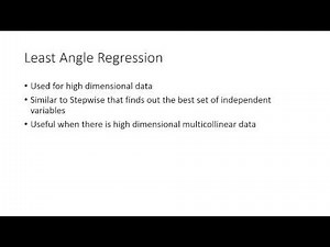 30 - Least Angle Regression
