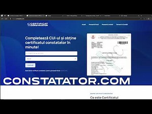 Cum obtii un Certificat Constatator online de la Registrul Comertului? | TUTORIAL 2026