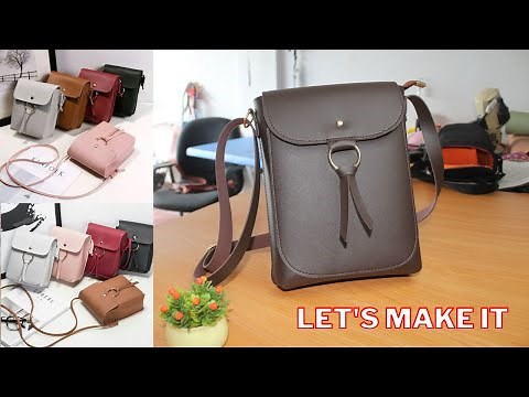 HOW TO SEW A LUXURY CROOSBODY BAG FOR WOMEN | DIY FAUX LEATHER PROJECT