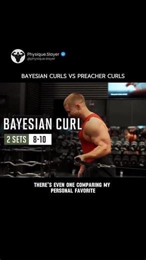 Physique | Fitness | Motivation | Bayesian curls vs preacher curls — which builds bigger biceps? 💪 👉 Bayesian curls: target the biceps in a stretched position, increasing... | Instagram