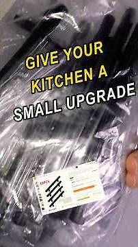 DIY Kitchen Upgrade: Installing Black Cabinet Handles | #shorts #kitchen
