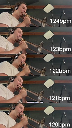 Messing around with different tempos on an F Major Scale :). #scales #trombone