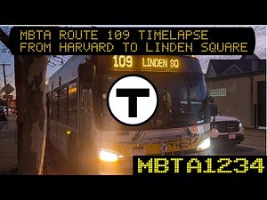 MBTA route 109 timelapse from Harvard station to Linden square 🚌 (400 subscriber special)