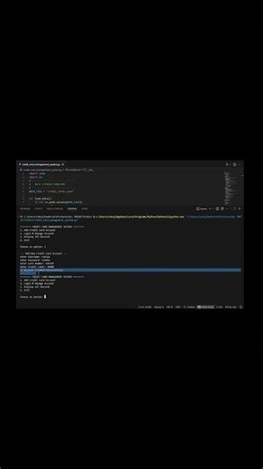 Python Credit Card System 🔐 | JSON + OOP Project 🚀
