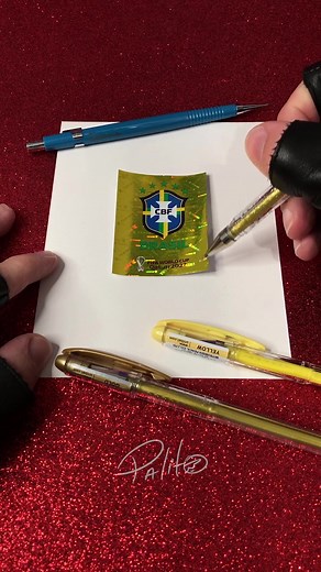 Desenhando a Figurinha Dourada do Brasil