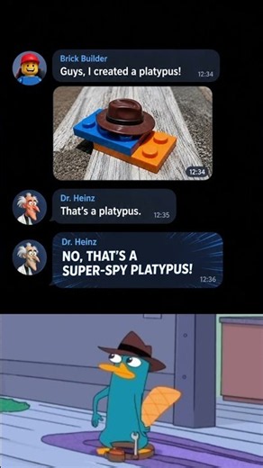 Wait, that's not just a platypus... 😳 #perry #phineasandferb #comedy