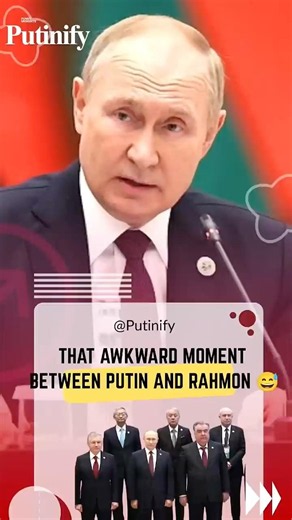 Putin's Awkward Moment with Tajikistan President Emomali Rahmon During SCO Family Photo #putin