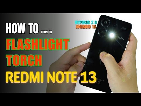 How to turn on Flashlight | Torch on Redmi Note 13 - HyperOS 2.0