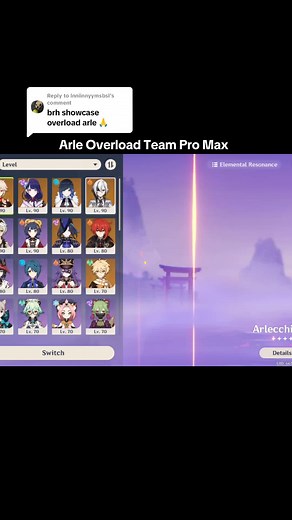 Arle Overload Team Showcase in Genshin Impact
