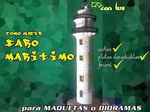 How to make a LIGHTHOUSE/recyclable materials/cardboard and disposable plates/Dioramas/2023