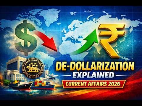 De-Dollarization Explained | Economics Current Affairs 2026 | RBI Rupee Internationalization | UPSC