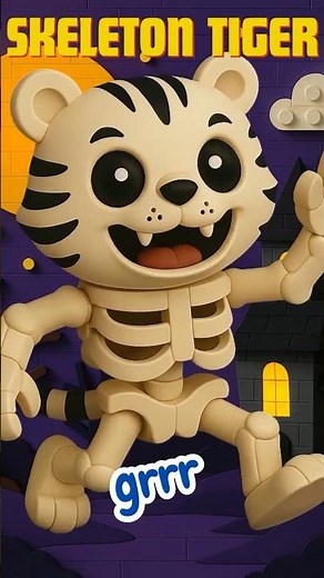 Halloween Song 🐅👻🐻 Spooky Animal Sounds with Skeleton Tiger to Mummy Bear 🎃 Best Rhymes for Toddlers