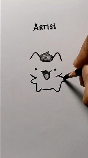 how to Draw easy cat tutorial drawing #shorts #art #drawing #tutorial