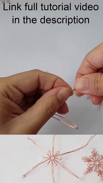 Play with wire | Snowflakes | Pendant | Crystal | Christmas | DIY @LanAnhHandmade 695 #Shorts