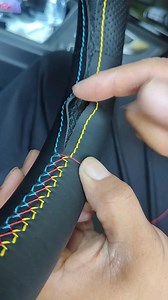 Turning patience into perfection, one stitch at a time #cars #truck #automobile #InteriorDesign #modified #diy #handmade #steeringwheelcover #stitch #sewing #tutorial #BMW #mercedesbenz #enjoy #satisfying #relax | MaxSpeeding