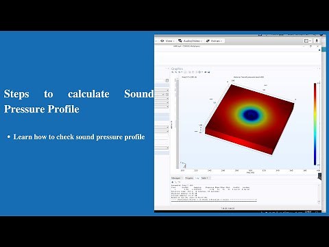Sound Pressure Profile Calculation | COMSOL Multiphysics