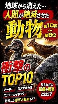 【環境の闇】人間が絶滅させた動物TOP10 第10位～第6位