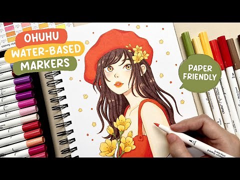🍅 Trying Out New Markers / Ohuhu Water-Based Markers Review