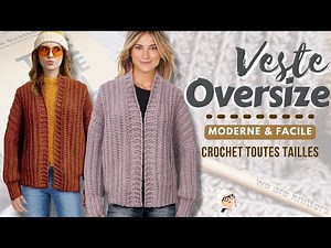 MAKE AN OVERSIZED MORGAN JACKET ALL SIZES VERY EASY CROCHET TUTO step by step @Mamie Crochet