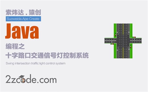 基于Java Swing十字路口交通信号灯控制系统