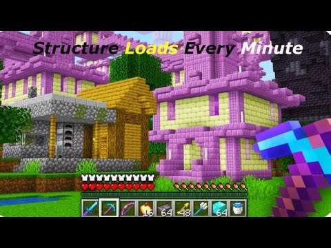 MINECRAFT BUT. RANDOM STRUCTURE GENERATES EVERY MINUTE