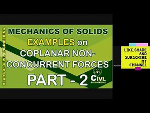 EXAMPLES ON CO-PLANAR NON-CONCURRENT FORCES (PART-2)