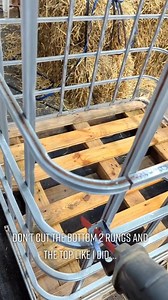 Want to make a small diy hay feeder out of an old water tote Its easy I bought a 30 IBC tote and Follow for more #reel #reels #summer #asmr #fyp #fypシ #gardening #garden #growing #chickens #winter #tip #tips #animal #animals #pet #pets #fact #facts #fyp #foryou #homesteading #poultry #agriculture #growthmindset #cbd #community #plant #family #farming #agriculture #farm #farmlife #farmer #diy #ducks | Old Cars Trucks And Trains