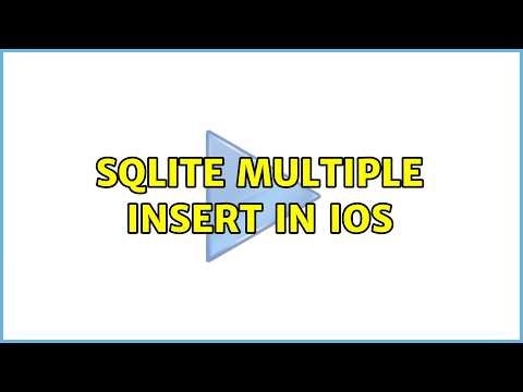 SQLite multiple INSERT in iOS (4 Solutions!!)