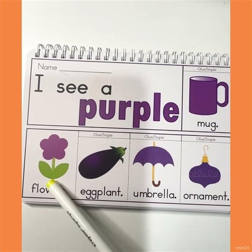 Let’s learn about the color PURPLE #kidslearning #alphabetsong #learncolors #educationalshorts