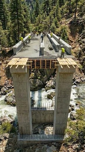 Building a Concrete Beam Bridge in the Mountains #BridgeConstruction #CivilEngineering #Concrete