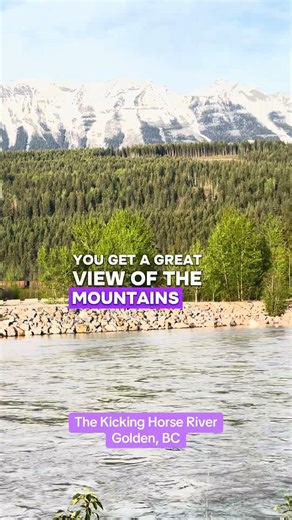 Kicking Horse River running through Golden BC