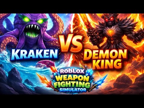 KRAKEN vs DEMON KING 😱 | INSANE GRIND to MAX LEVEL! (Weapon Fighting Simulator)