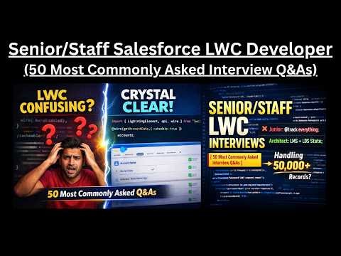 Senior/Staff Salesforce LWC Developer: 50 Most Commonly Asked Interview Q&As for "Senior LWC Devs"!
