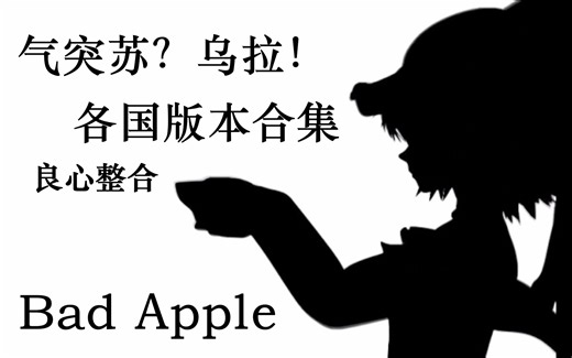 [合集/字幕]Bad Apple 各国版本17P整合 听最后一个保证笑