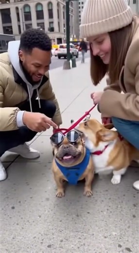 Times Square Dog Boop & Laugh Attack #funnydog #viral