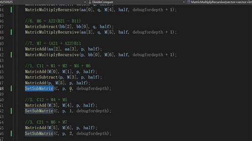 分治-矩阵-strassen