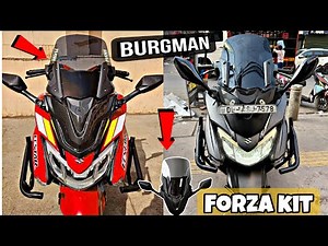 SUZUKI BURGMAN 125 MODIFIED | FORZA KIT INSTALL | BURGMAN Accessories ￼