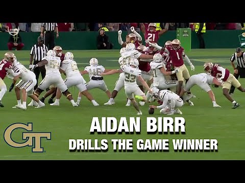 Georgia Tech's Aidan Birr Drills The Walk-off Game Winner