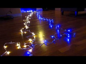 eBay 100 LED Xmas Lights Part 1 - Demo All 8 Flashing Fairy Light Modes and Patterns Review