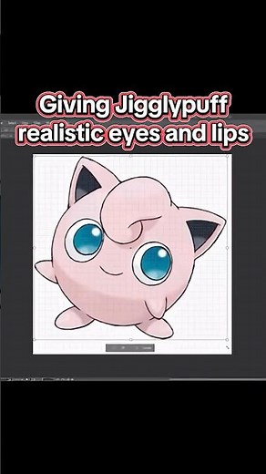 I took jigglypuff’s Pokédex art and gave it a realistic face. #pokemon #jigglypuff