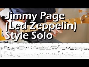 Jimmy Page (Led Zeppelin) Style Solo With Downloadable Tab And Backing Track