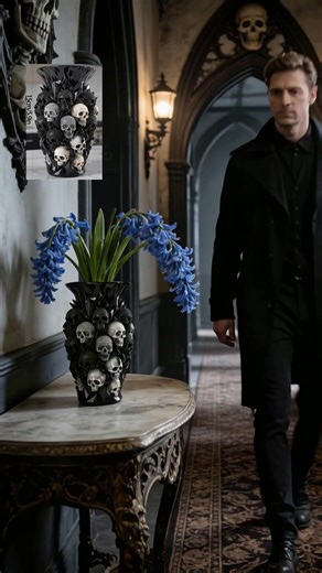 💀🪴 This Gothic Skull Flower Pot Looks Insanely Cool #Gothic #Goth #FlowerPot #vase #skulldecor