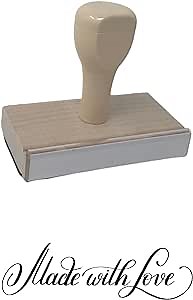 Infusion Made with Love Rubber Stamp, 1 X 3'' Wood Stamp