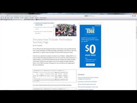 Investopedia Simulator - Building a Portfolio