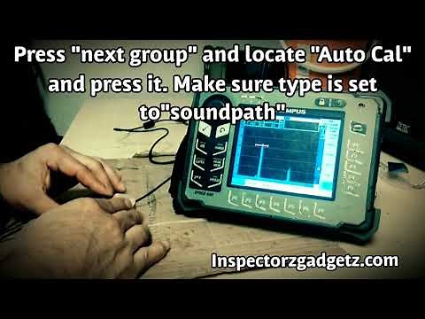 Olympus Epoch 600 AWS D1.1 full calibration using only a DSC block.