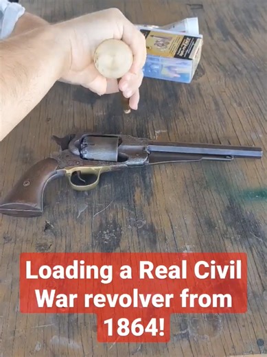 Loading a real Civil War Revolver! @TikTok #airsoft #notselling #notforsale #firearmssafety #gunrange❤❤❤