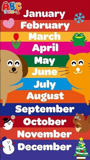 Months of the year song for kids♫ | Learn the January to the December in Fun English♫